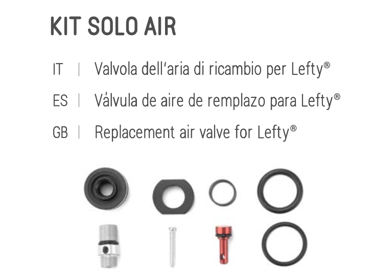 Kit solo air cartuccia lefty